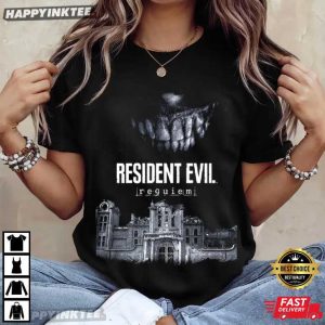 Resident Evil Requiem Bleached Art Survival Horror Game T Shirt (2)