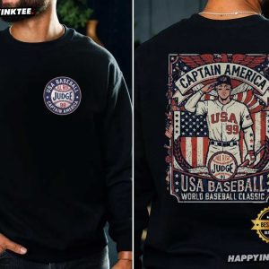 Aaron Judge Captain America USA Baseball T Shirt (2)