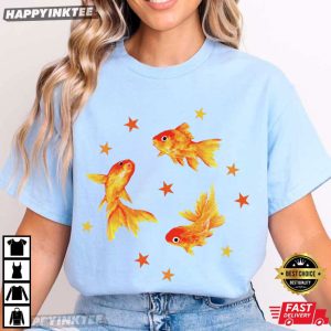 Goldfish Star Aesthetic Cute Beachy T Shirt (4)