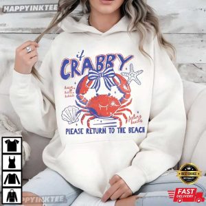 If Crabby Please Return To The Beach Coastal Nautical Vacation T Shirt (4)