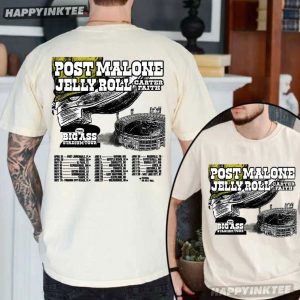 Post Malone Jelly Roll Big Ass Stadium 2026 Tour T Shirt (4)