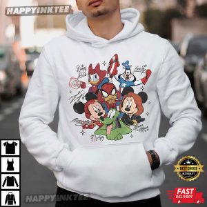 Mickey And Friends Avengers Signatures Disney Marvel T Shirt (2)