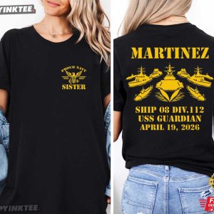 Proud Navy Battleship Graduation Custom Family Names T Shirt (1)
