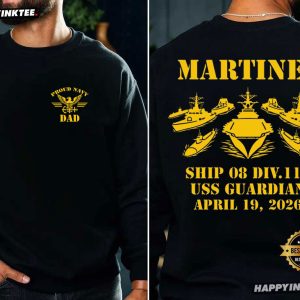 Proud Navy Battleship Graduation Custom Family Names T Shirt (2)