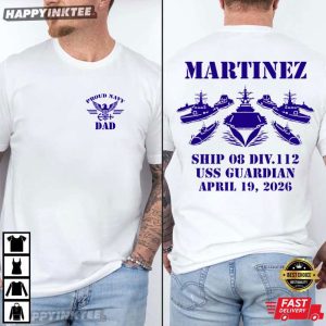 Proud Navy Battleship Graduation Custom Family Names T Shirt (3)