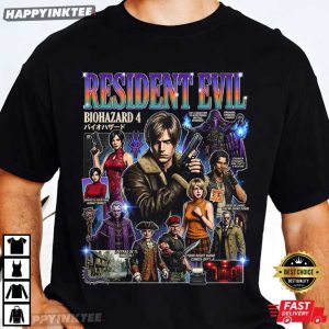Resident Evil Leon Kennedy Horror Game Graphic T-Shirt