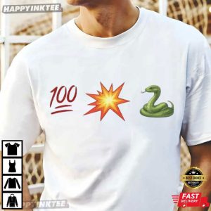 A'ja Wilson 100 Boom Snake Emoji Basketball T Shirt (2)