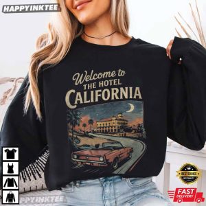 Welcome To The Hotel California Vintage Rock Road Trip T Shirt (1)