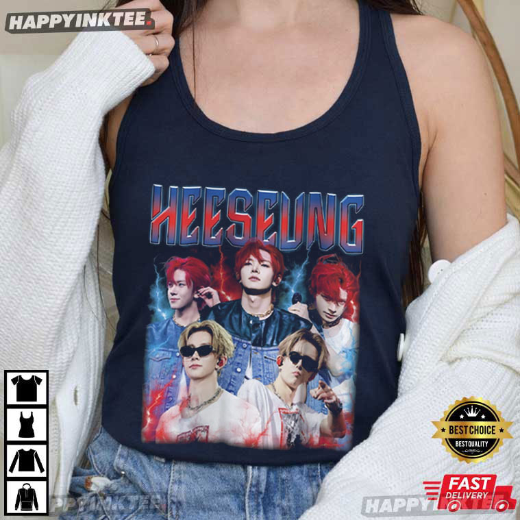 Heeseung Retro 90's K-pop Idol Music Fan Gift T-Shirt Heeseung Retro 90's K-pop Idol Music Fan Gift T-Shirt