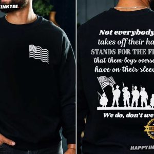 Stands For The Flag America Military Support T Shirt (2)