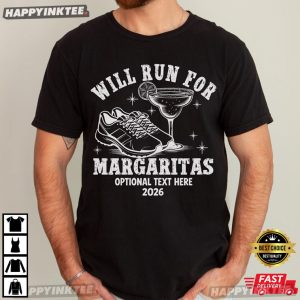 Will Run For Margaritas Custom Running Group Marathon Race Day T Shirt (4)