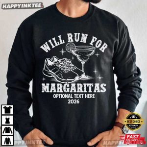 Will Run For Margaritas Custom Running Group Marathon Race Day T Shirt (2)
