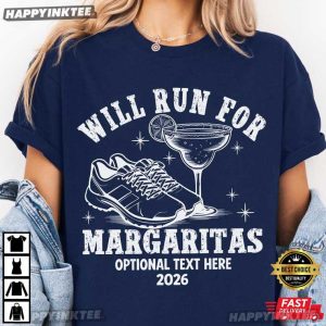Will Run For Margaritas Custom Running Group Marathon Race Day T Shirt (3)