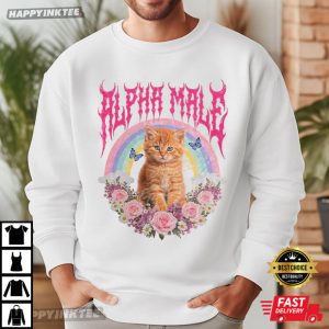 Alpha Male Funny Kitten Ironic Cat Meme Gift For Cat Lover T Shirt (1)