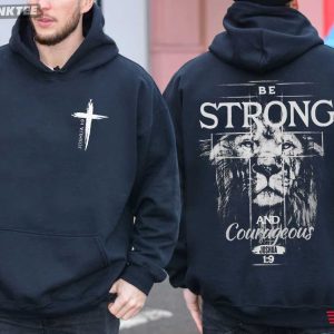 Be Strong And Courage Joshua 1 9 Christian Lion Bible Verse T Shirt (4)