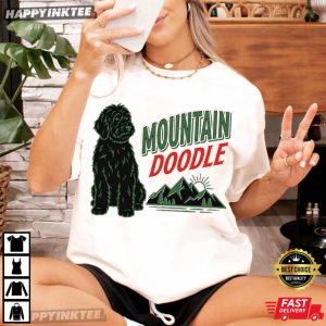 Mountain Doodle Dog Lovers Vintage Hiking T Shirt (4)