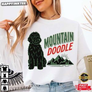 Mountain Doodle Dog Lovers Vintage Hiking T Shirt (1)