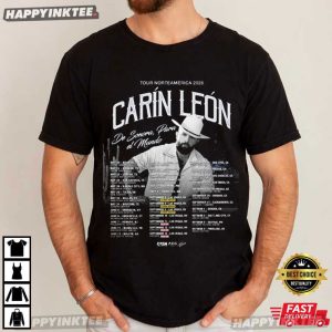 Carin Leon De Sonora Para El Mundo Tour Norteamerica 2026 T Shirt (1)