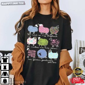 Christian Easter The Lord Is My Shepherd Psalm 231 2 Scripture T Shirt (2)