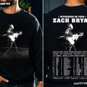 Zach Bryan With Heaven On Tour 2026 Oklahoma Country Music T Shirt (3)