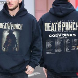 Five Finger Death Punch World Tour 2026 With Cody Jinks T Shirt (4)