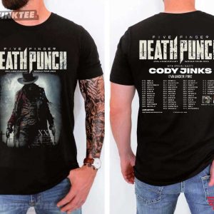 Five Finger Death Punch World Tour 2026 With Cody Jinks T Shirt (2)