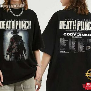 Five Finger Death Punch World Tour 2026 With Cody Jinks T Shirt (3)