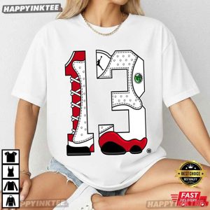 Jordan 13s Chicago Number Statue Graphic Streetwear T Shirt (2)