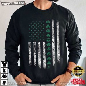 St Patricks Day Shamrock American Flag Lucky Irish Party T Shirt (4)