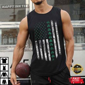 St Patricks Day Shamrock American Flag Lucky Irish Party T Shirt (3)