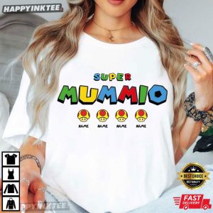 Super Mummio Funny Mothers Day Gaming Custom Names Kid T Shirt (4)