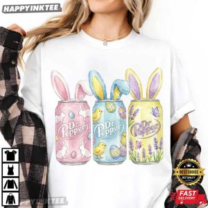 Dr Pepper Soda Can Funny Bunny Easter Drinks T Shirt (2)