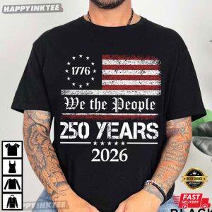 250 Years We The People Retro US Flag Independence Day T Shirt (4)