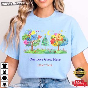 Tree Garden Our Love Grew Here Mothers Day Gift Custom Name T Shirt (4)