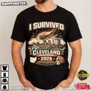 I Survived Cleveland The Big Meteor 2026 Cleveland Browns T Shirt (2)