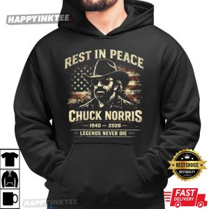 RIP Chuck Norris 1940 2026 Legends Never Die T Shirt (3)