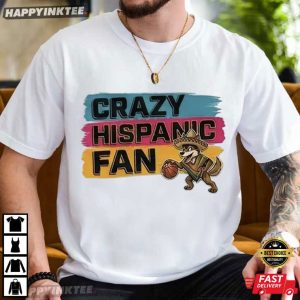 Crazy Hispanic Fan Funny Basketball Graphic T Shirt (4)