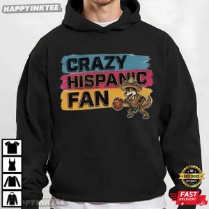 Crazy Hispanic Fan Funny Basketball Graphic T Shirt (1)