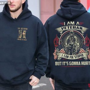 I Am Veteran I Can Fix Stupid Military Retirement Gift T Shirt (4)