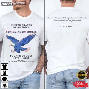 America 250th Semiquincentennial Abigail Adams Patriotic Eagle T-Shirt