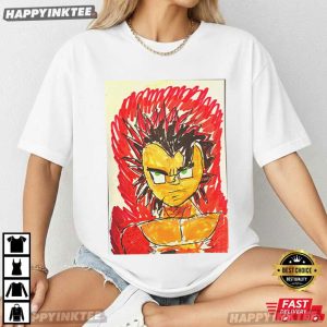 Vegeta Dragon Ball Child's Crayon Sketch T Shirt (2)
