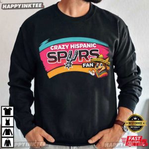 Crazy Hispanic Spurs Fan Basketball Team Pride T Shirt (1)