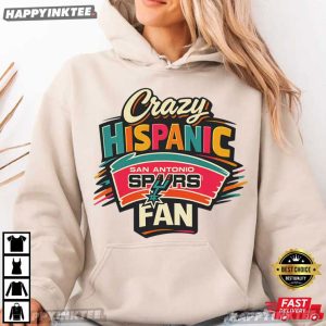 Crazy Hispanic Fan San Antonio Spurs Basketball Pride T Shirt (3)