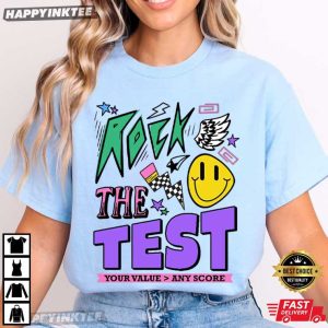 Rock The Test Teacher Motivation Y2K Classroom T Shirt (4)