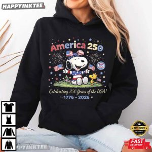 Snoopy Celebrating 250 Years Of The USA Anniversary T Shirt (4)