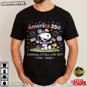 Snoopy Celebrating 250 Years Of The USA Anniversary T Shirt (2)
