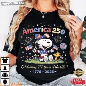 Snoopy Celebrating 250 Years Of The USA Anniversary T Shirt (3)