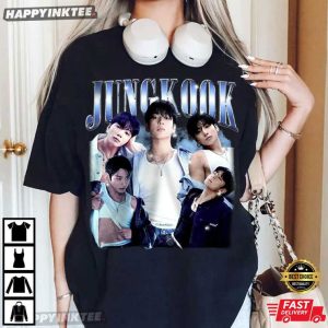 Jungkook Calvin Klein Vintage 90s Music Bootleg T Shirt (4)