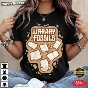 Library Fossils Prehistoric Summer Reading Book Lover T Shirt (4)