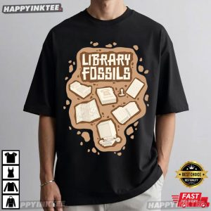 Library Fossils Prehistoric Summer Reading Book Lover T Shirt (2)